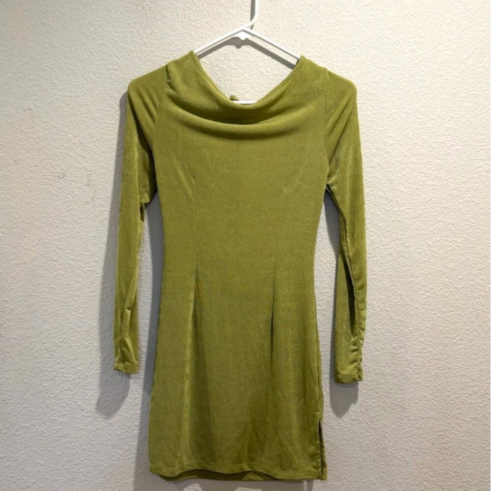 Lioness Green Montana Open Back Bodycon Mini Dress Size XS